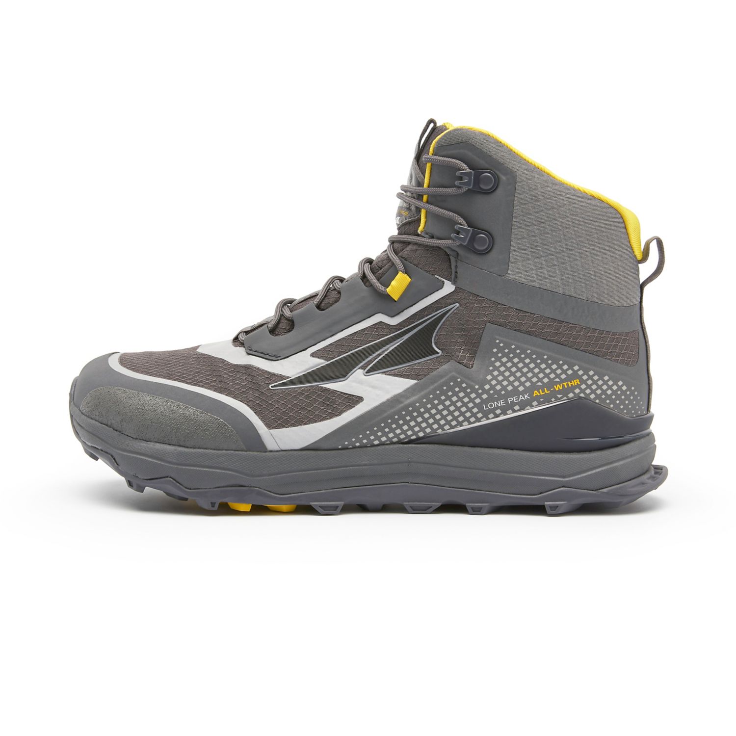 Altra Lone Peak All-wthr Mid Men's Hiking Boots Grey / Yellow | South Africa-30265879